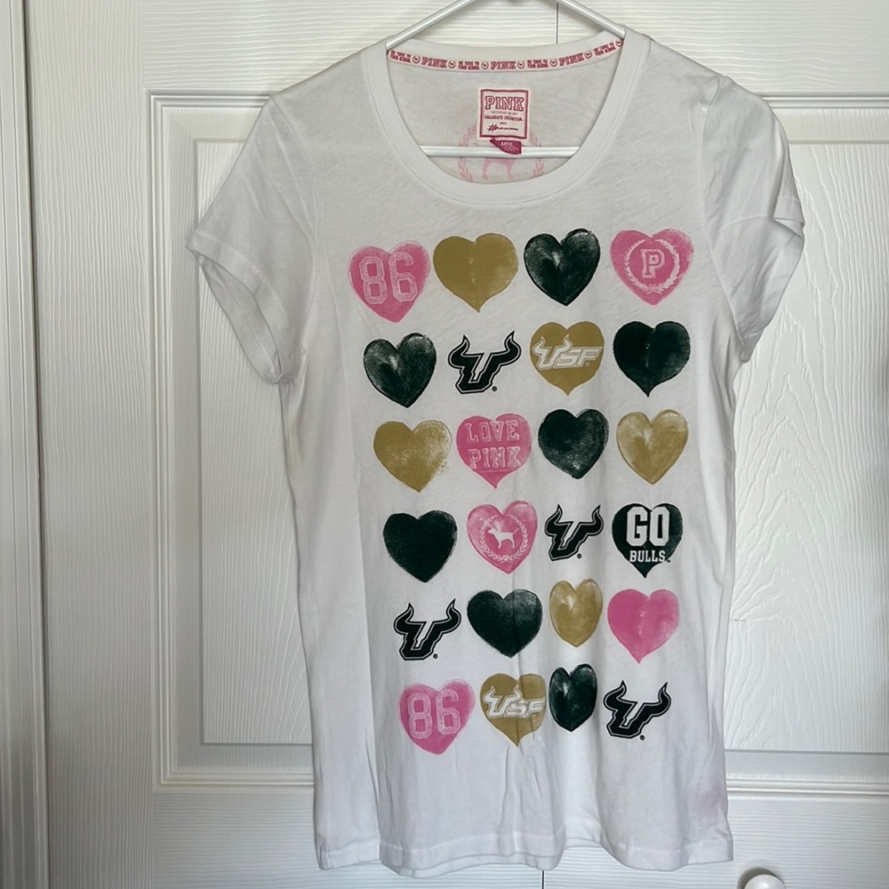 Victoria’s Secret Pink Collegiate Collection USF bulls tshirt, never worn